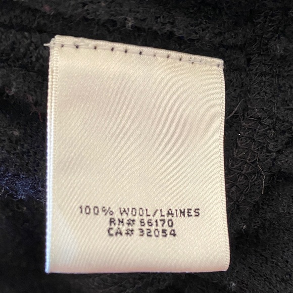 Anthropologie 100% Wool Black Ruffled Cardigan - Picture 5 of 5